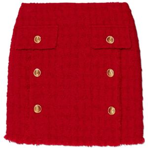 Versace, Dames, Rokken, Rood, Maat: XS Tweed,