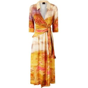 Pinko, Dames, Jurken, Veelkleurig, Maat: S Satijn,