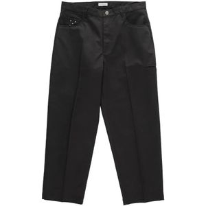 Pop Trading Company, Heren, Broeken, Grijs, Maat: M Katoen,