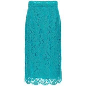 Dolce & Gabbana, Dames, Rokken, Blauw, Maat: S Katoen,