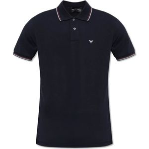 Emporio Armani, Heren, Tops, Blauw, Maat: 2XL Katoen,