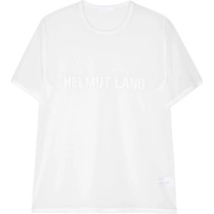 Helmut Lang, Heren, Tops, Wit, Maat: S Chiffon,
