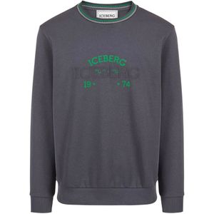 Iceberg, Heren, Sweatshirts & Hoodies, Grijs, Maat: M Fleece,