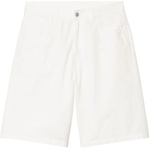 Carhartt Wip, Heren, Korte broeken, Wit, Maat: W28 Katoen,