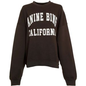 Anine Bing, Dames, Sweatshirts & Hoodies, Zwart, Maat: M Katoen,