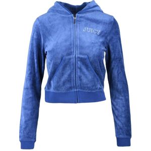 Juicy Couture, Dames, Sweatshirts & Hoodies, Blauw, Maat: S Katoen,