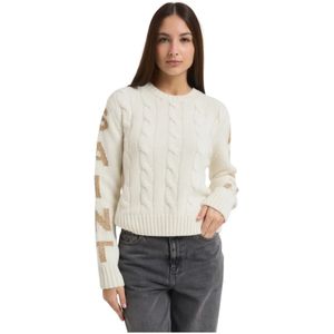 MC2 Saint Barth, Dames, Truien, Beige, Maat: M Wol,