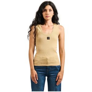 Fracomina, Dames, Tops, Beige, Maat: XS Katoen,