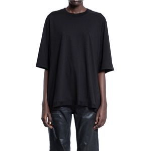 Rick Owens, Dames, Tops, Zwart, Maat: ONE Size Katoen,