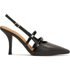 Kazar - Slingback Pumps - Zwart - Leer