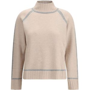 Max Mara, Dames, Truien, Beige, Maat: L Wol,