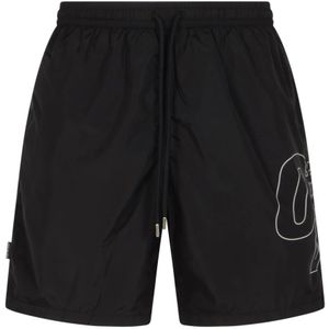 Off White, Heren, Badkleding, Zwart, Maat: L Leer,