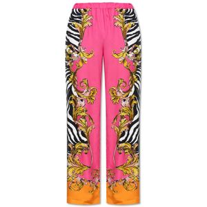 Versace Jeans Couture, Dames, Broeken, Veelkleurig, Maat: M Viscose,