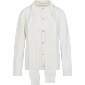 MM6 Maison Margiela, Dames, Blouses & Shirts, Wit, Maat: M Wol,