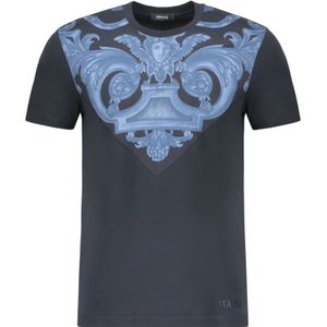 Versace, Heren, Tops, Blauw, Maat: 2XL Katoen,