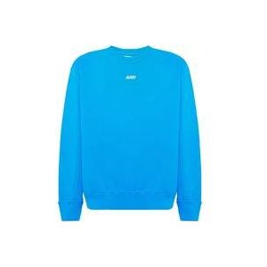 Autry Katoenen Sweatshirt met Lange Mouwen , Blue , Heren , Maat: L