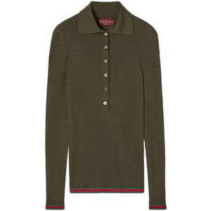 Gucci, Dames, Truien, Groen, Maat: L Zijde,