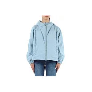 Peuterey Hooded Jas met Rits Sluiting , Blue , Dames , Maat: M