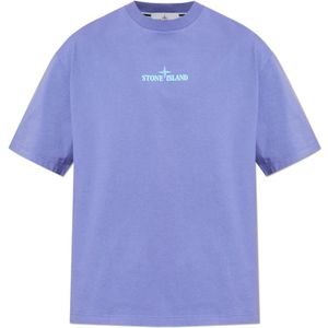 Stone Island, Heren, Tops, Paars, Maat: L Katoen,