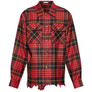Alexander McQueen, Heren, Overhemden, Rood, Maat: M Wol,