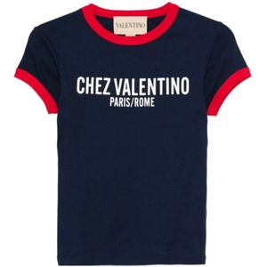 Valentino Garavani, Dames, Tops, Blauw, Maat: M