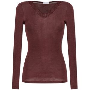 Hanro, Dames, Tops, Rood, Maat: XS Zijde,