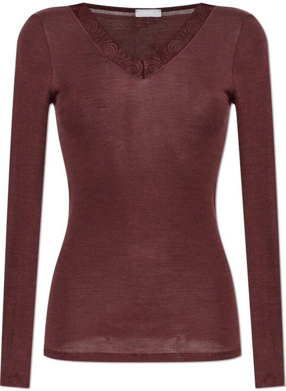 Hanro, Dames, Tops, Rood, Maat: XS Zijde,