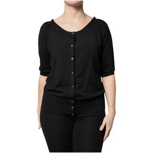 Dolce & Gabbana, Dames, Truien, Zwart, Maat: 3XL Wol,