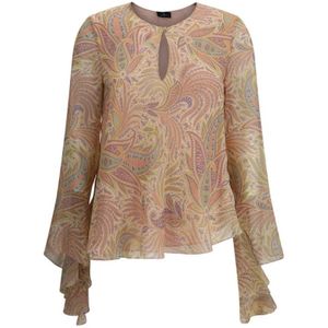 Etro, Dames, Blouses & Shirts, Bruin, Maat: S Zijde,