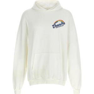 Willy Chavarria, Heren, Sweatshirts & Hoodies, Wit, Maat: XL Katoen,