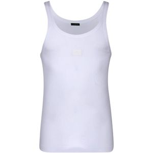 Dolce & Gabbana - Mouwloze Top - Wit - Katoen - Elastaan