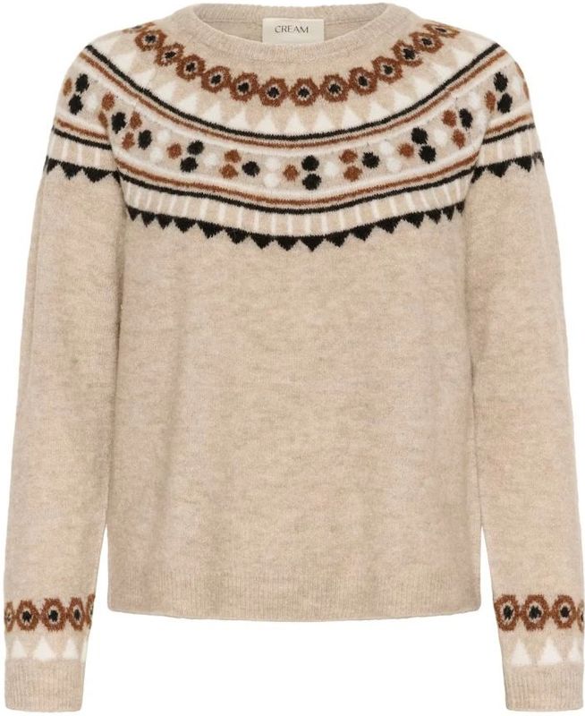 Cream - Cherrie - Gebreide Trui - Beige - Dames