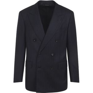 Tom Ford, Heren, Jassen, Blauw, Maat: L Wol,