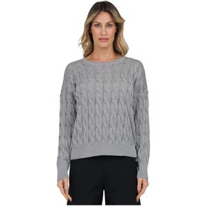 Alpha Studio, Dames, Truien, Grijs, Maat: XS