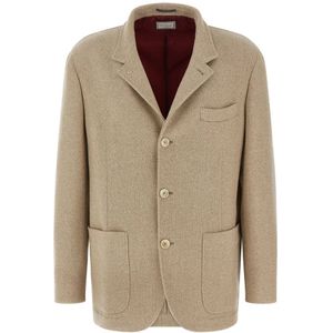 Brunello Cucinelli, Heren, Jassen, Beige, Maat: XL Wol,