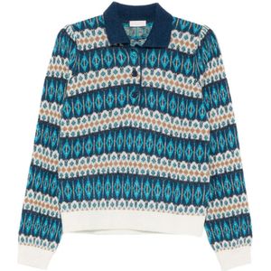 Liu Jo, Dames, Truien, Blauw, Maat: M Wol,