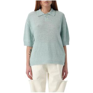 Maison Margiela, Dames, Truien, Groen, Maat: XS Linnen,