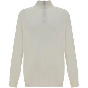 Brunello Cucinelli, Heren, Truien, Wit, Maat: M Kasjmier,