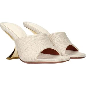 Amina Muaddi, Dames, Schoenen, Beige, Maat: 36 1/2 EU