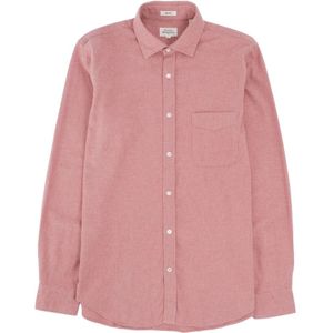 Hartford, Heren, Overhemden, Roze, Maat: L Flanel,