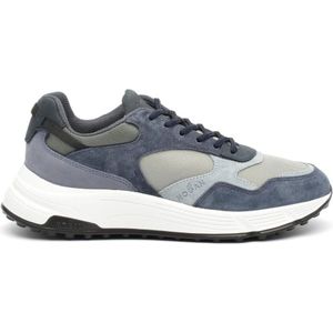 Hogan Blauwe Suède Hyperlight Sneakers met Memory Foam Zool , Blue , Heren , Maat: 39 EU