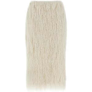Dries Van Noten, Dames, Rokken, Wit, Maat: S Viscose,
