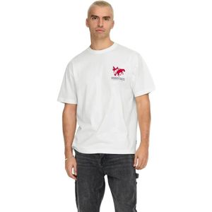 Only & Sons, Heren, Tops, Wit, Maat: XS Katoen,