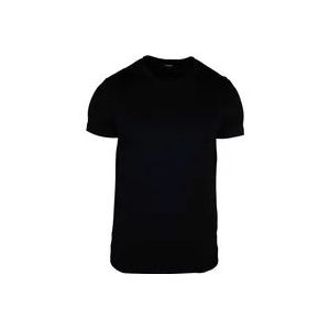 Balmain Zwart T-shirt met reliëf logo , Black , Heren , Maat: L