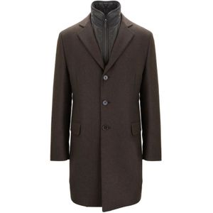Fay, Heren, Mantels, Bruin, Maat: M Wol,