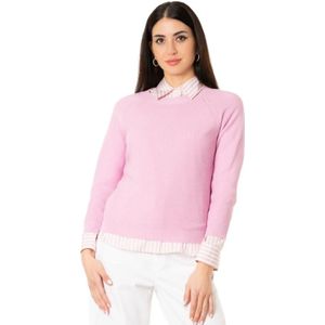 Weekend Max Mara, Dames, Truien, Roze, Maat: L Katoen,