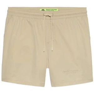 New Amsterdam Surf Association, Heren, Korte broeken, Beige, Maat: S Poliester,