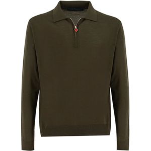 Kiton, Heren, Truien, Groen, Maat: L Wol,