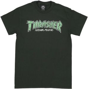 Thrasher, unisex, Tops, Groen, Maat: M Katoen,