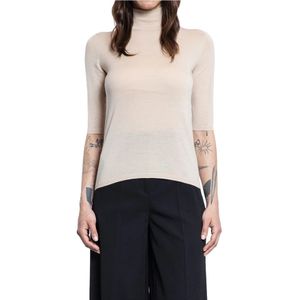Max Mara, Dames, Truien, Beige, Maat: L Wol,
